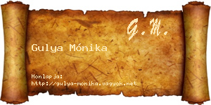 Gulya Mónika névjegykártya